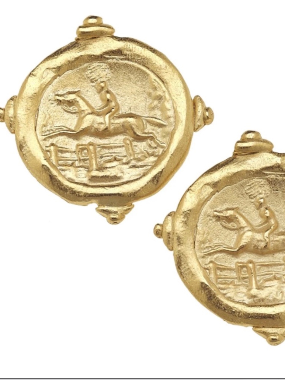 Equestrian Intaglio Stud Earrings by Susan Shaw